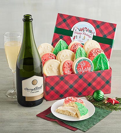 Sparkling White Wine and Cheryl's® Holiday Cookies